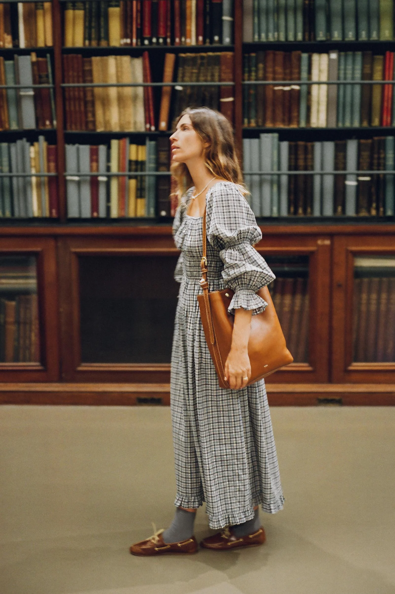 The Adelia Dress | Slate Gingham - Image 3
