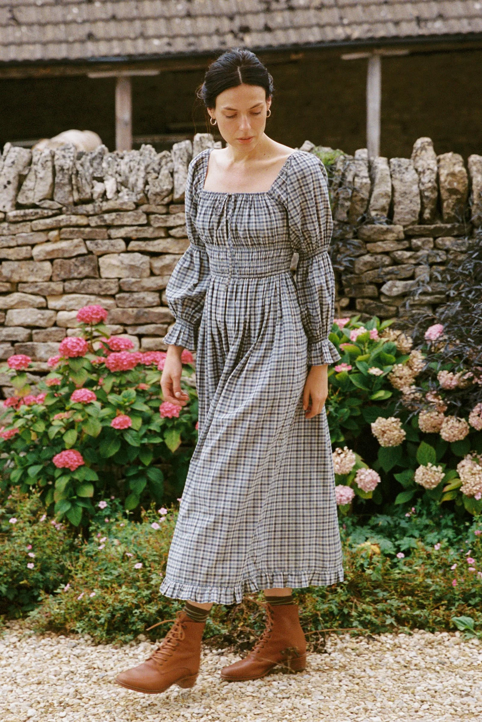 The Adelia Dress | Slate Gingham - Image 7