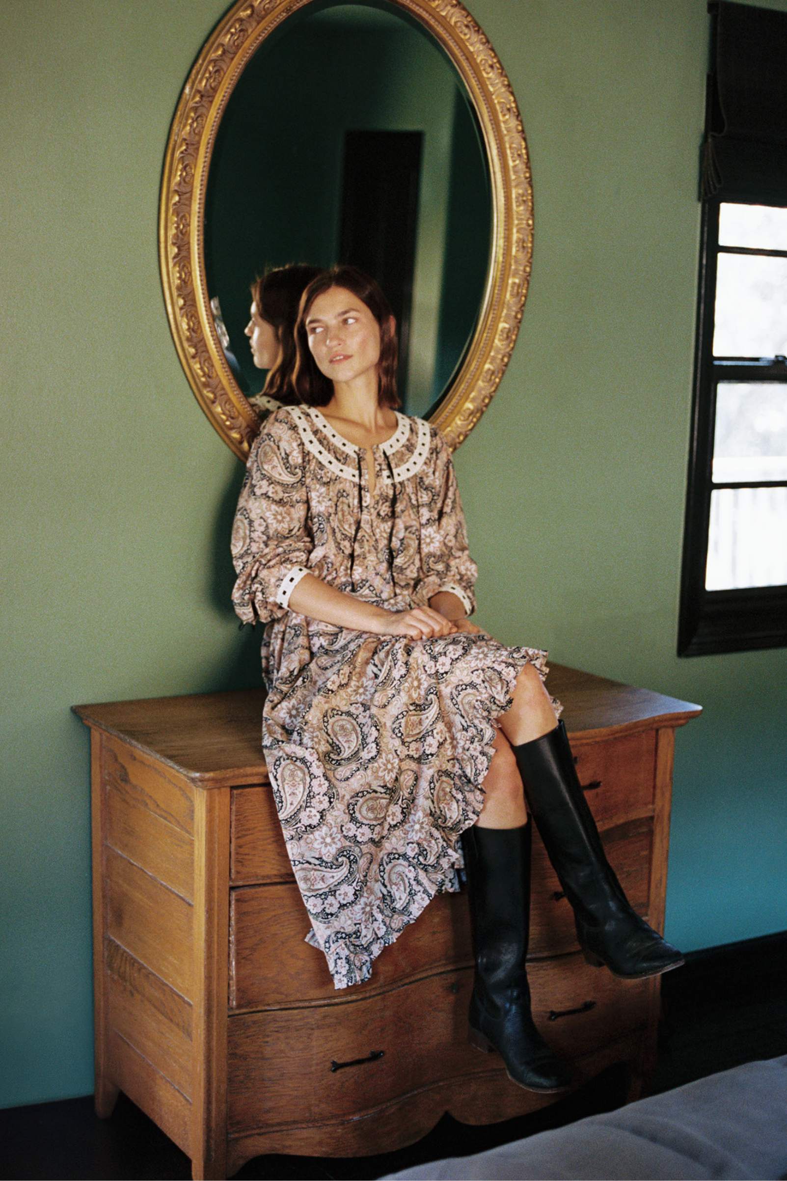 The Arabella Dress | Carob Paisley - Image 6