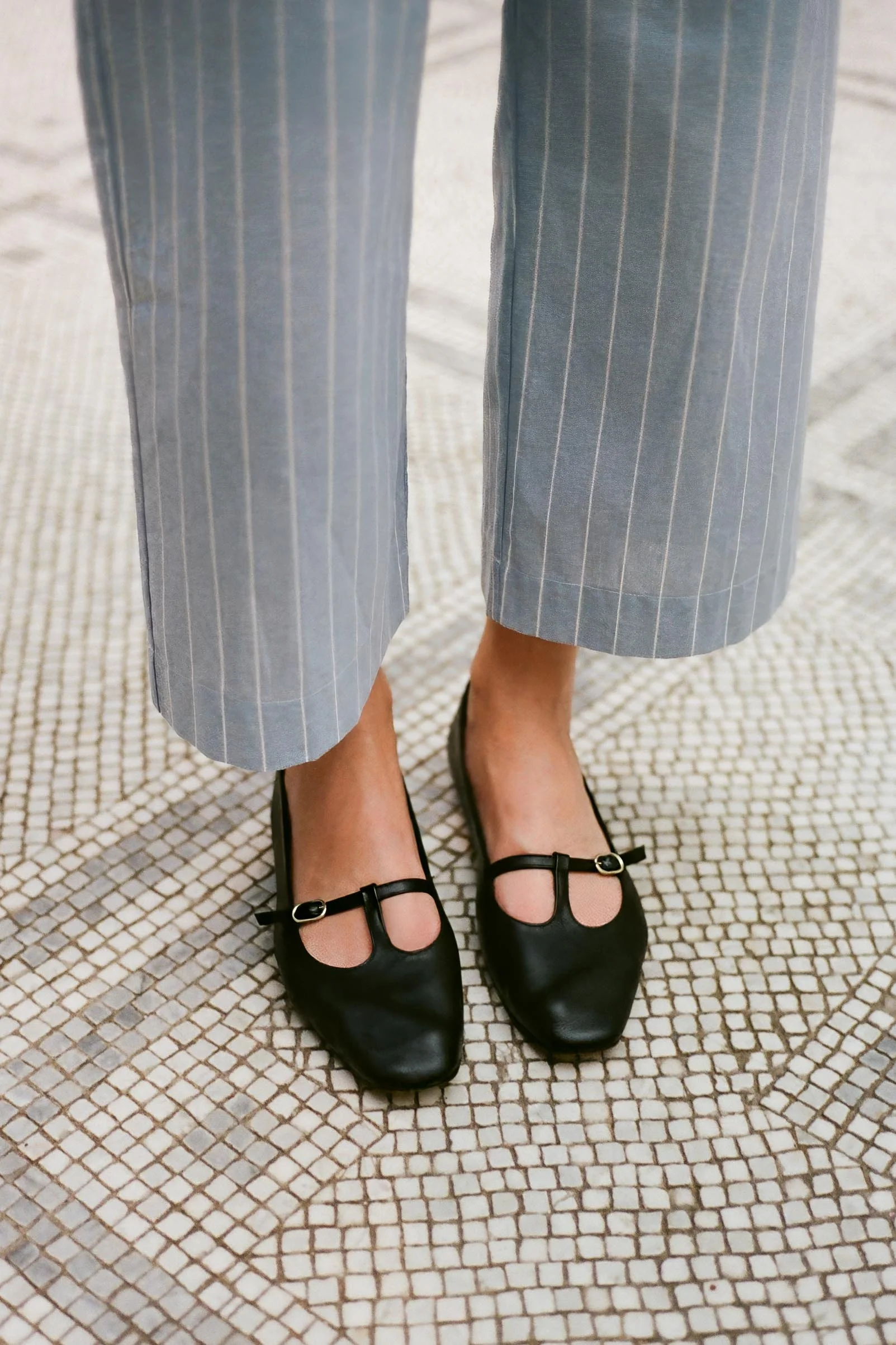 The Ballerina T-Strap| Nero