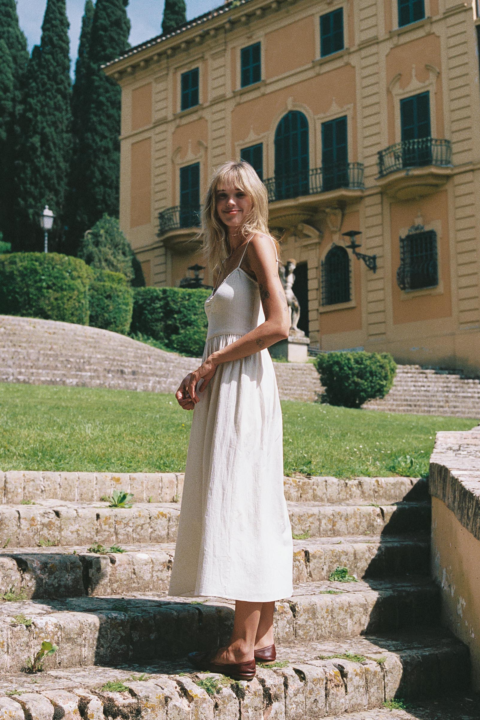 The Bernice Dress | Natural Regenerative Pointelle - Image 2
