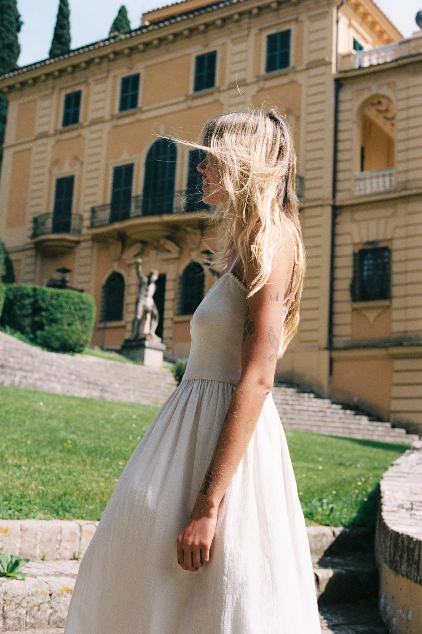 The Bernice Dress | Natural Regenerative Pointelle - Image 3
