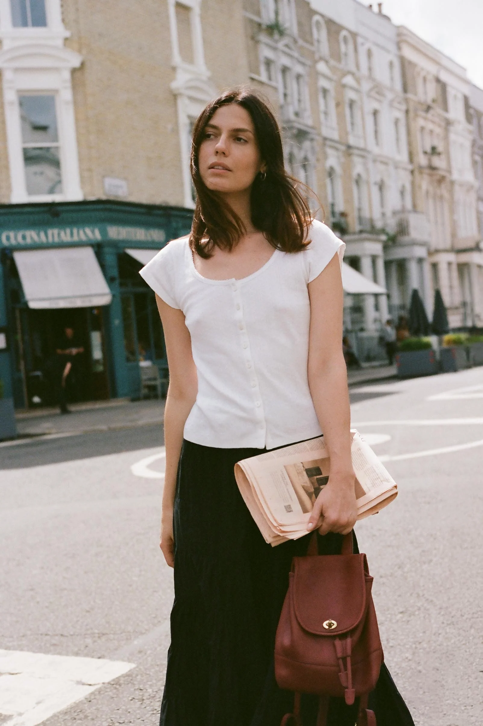 The Bridget Tee | Ivory Regenerative Pointelle - Image 3