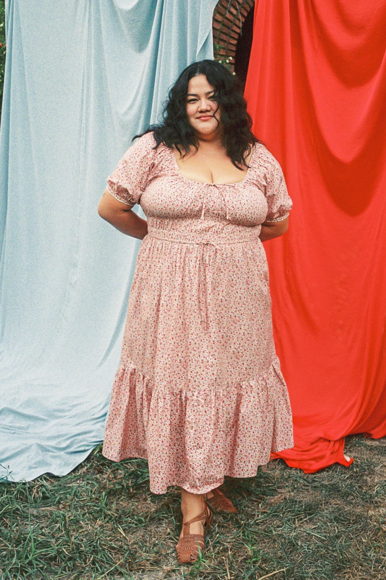 The Brynne Dress Extended | Maroon Calico - Image 2