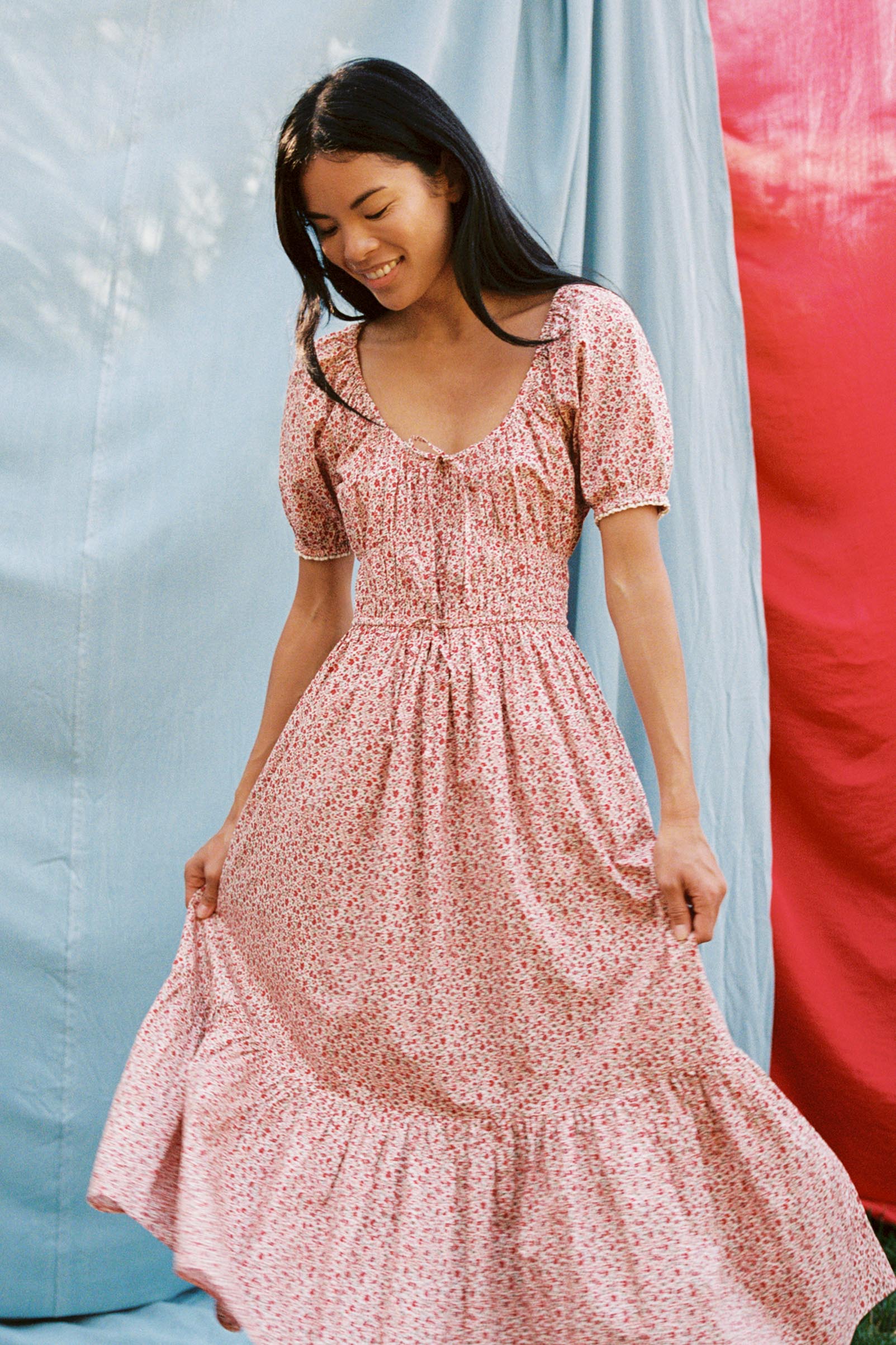 The Brynne Dress | Maroon Calico - Image 5