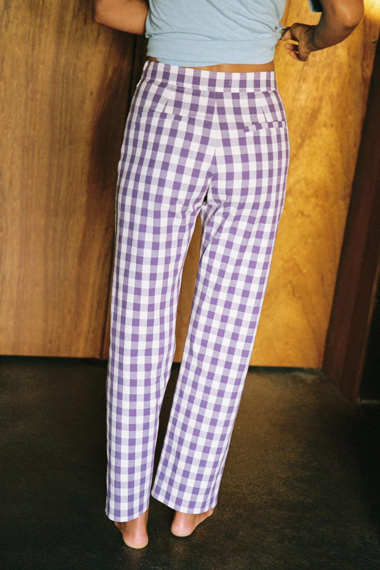 The Gail Pant | Grape Gingham - Image 3