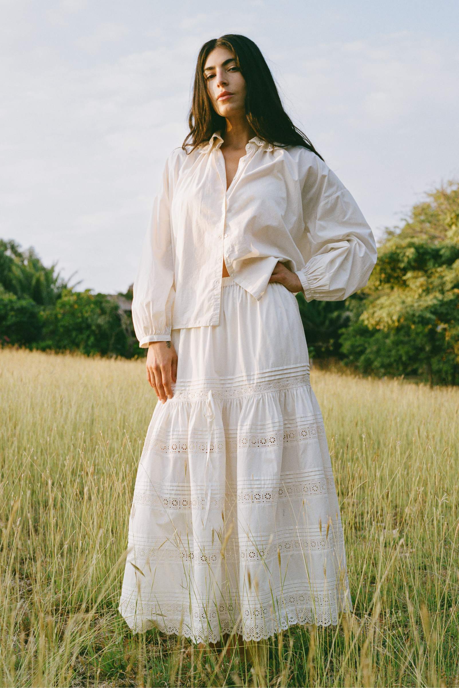 The Ghita Blouse | Pearl - Image 2