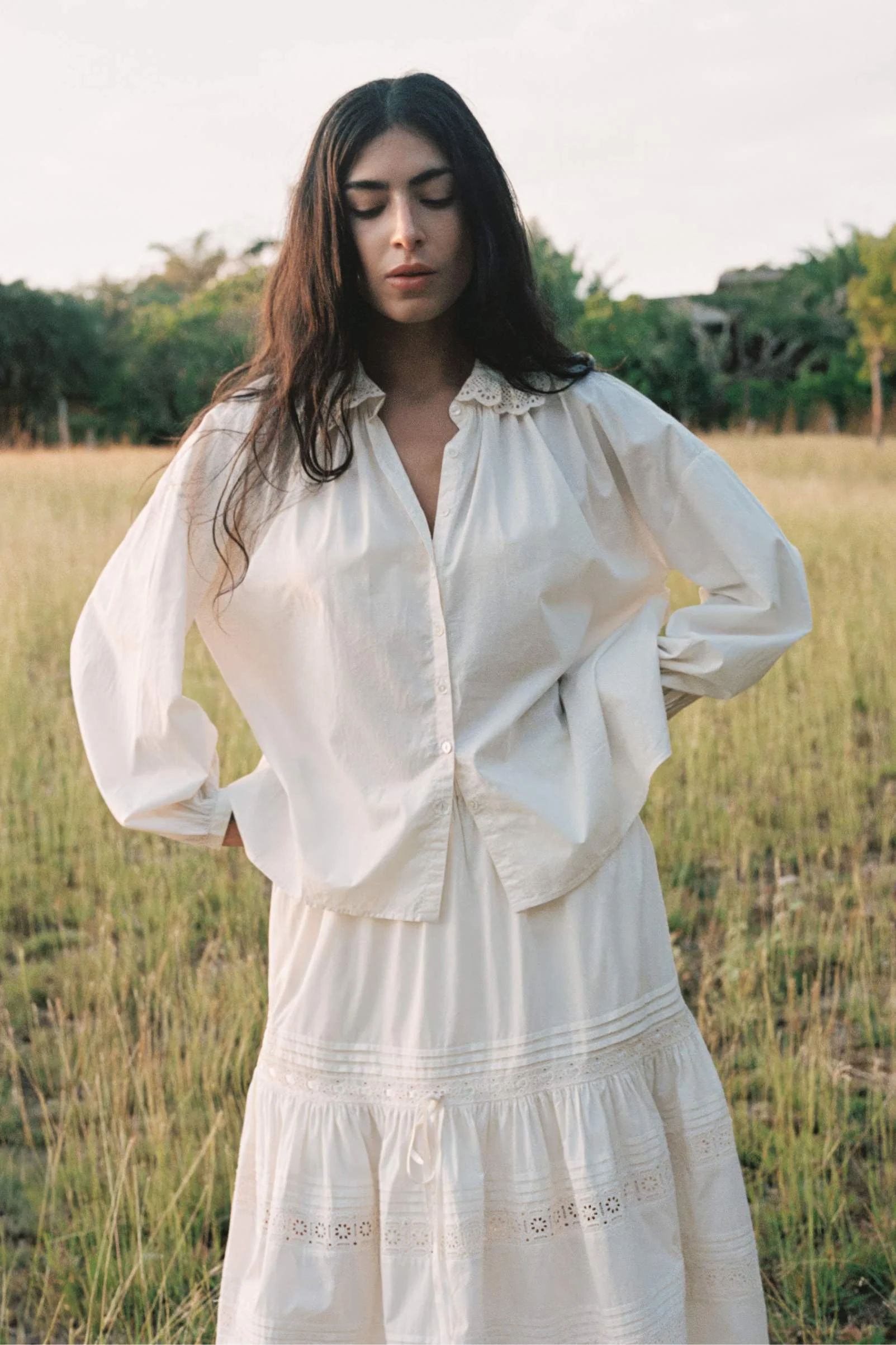 The Ghita Blouse | Pearl - Image 3
