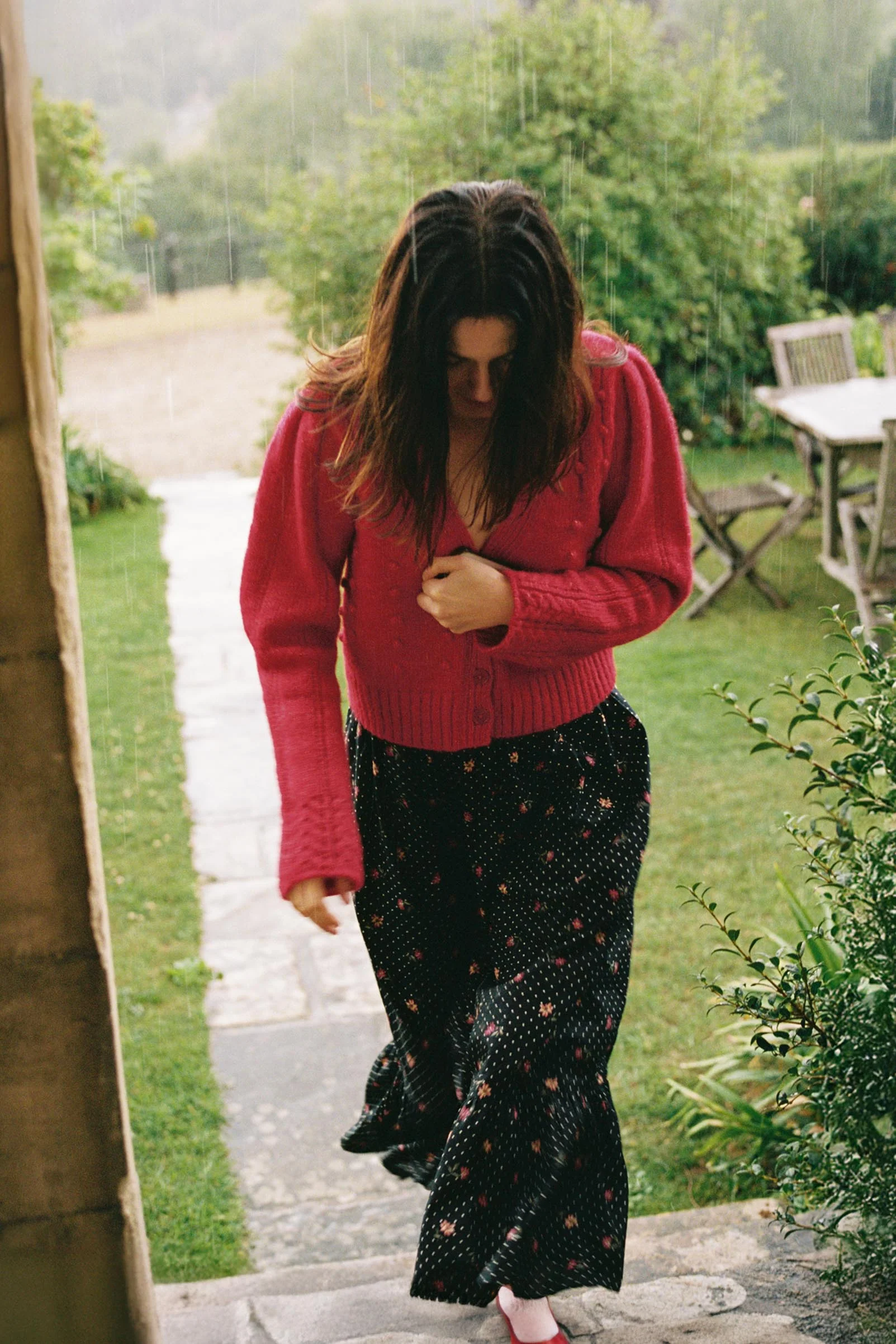 The Gigi Cardigan | Candy Apple Red - Image 4