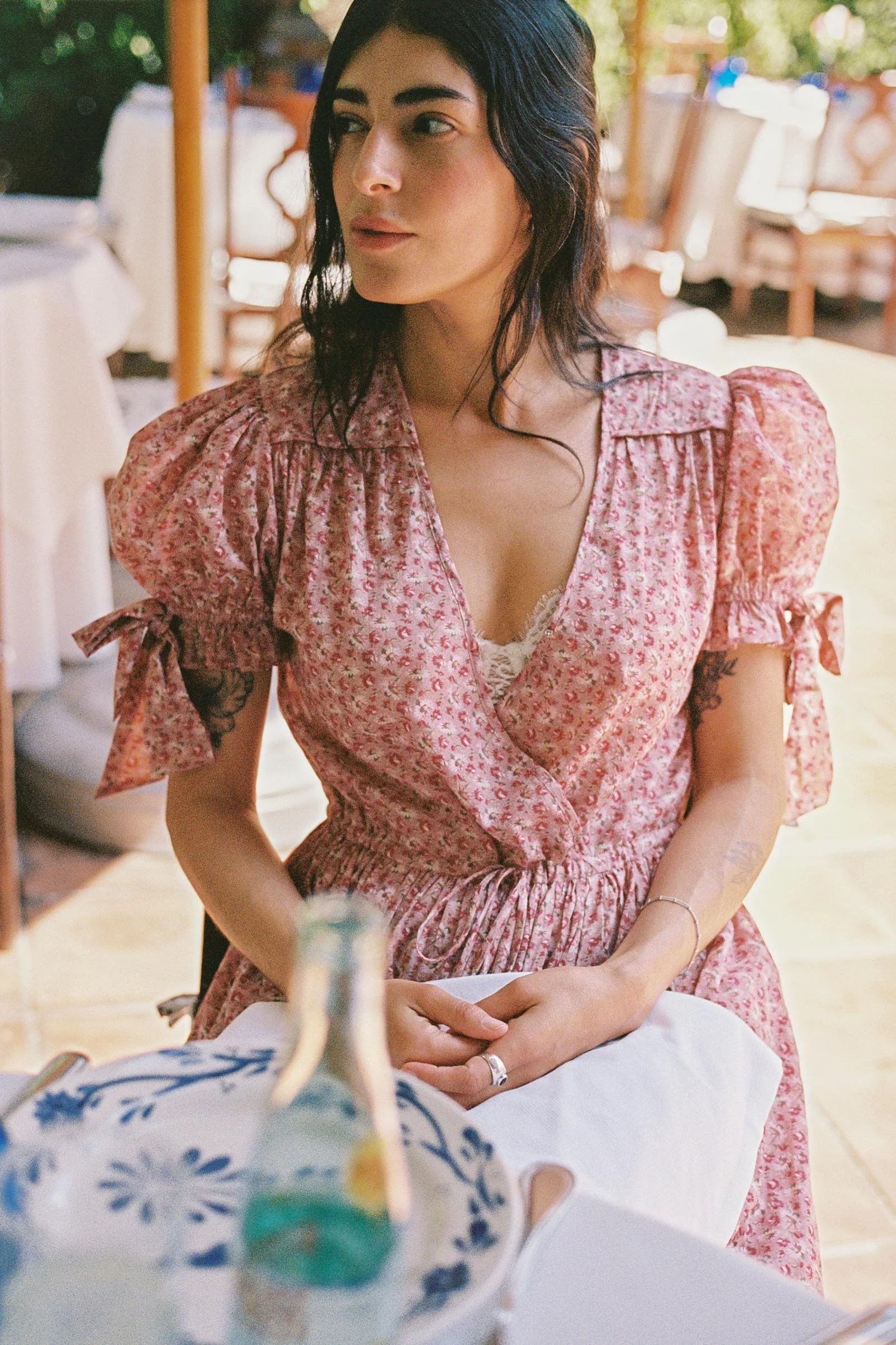 The Giselle Dress Petites | Mauve Pressed Petals - Image 2