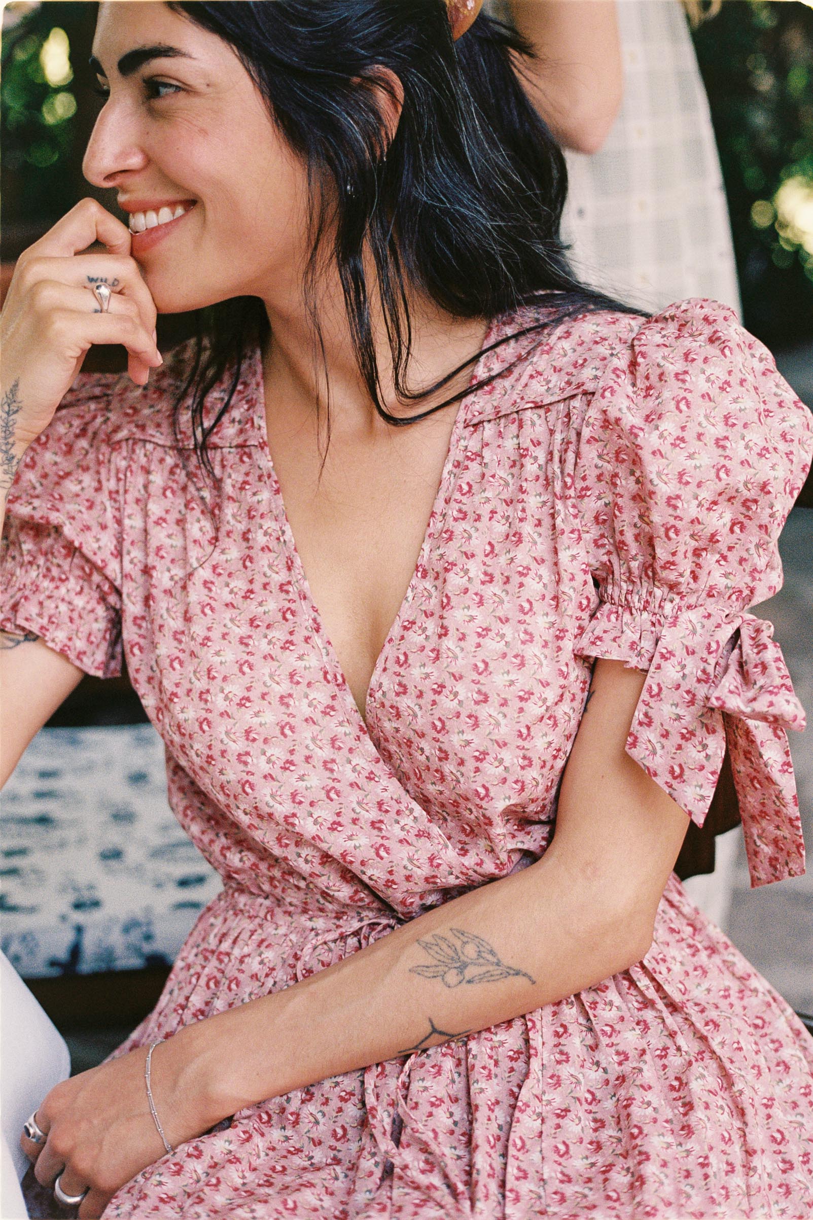 The Giselle Dress Petites | Mauve Pressed Petals - Image 3