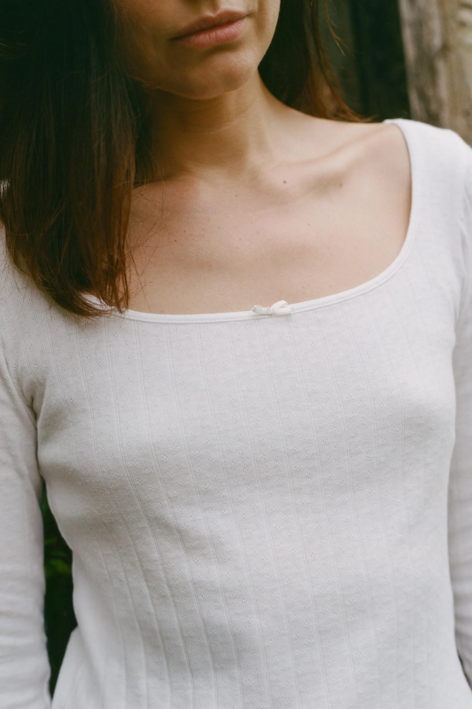 The Lita Tee | Ivory Regenerative Pointelle - Image 2