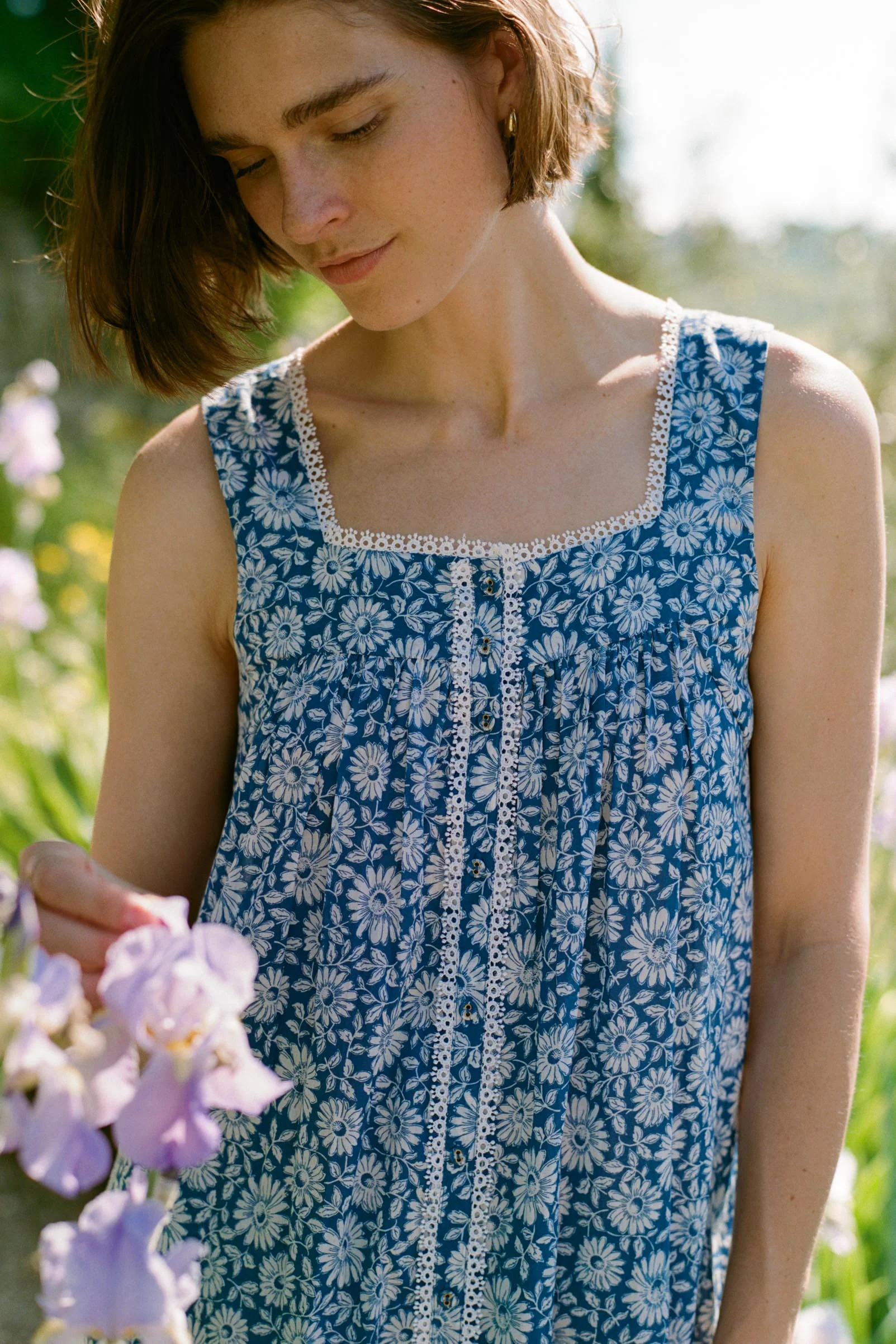 The Louise Dress | Aster Fields Lapis - Image 3