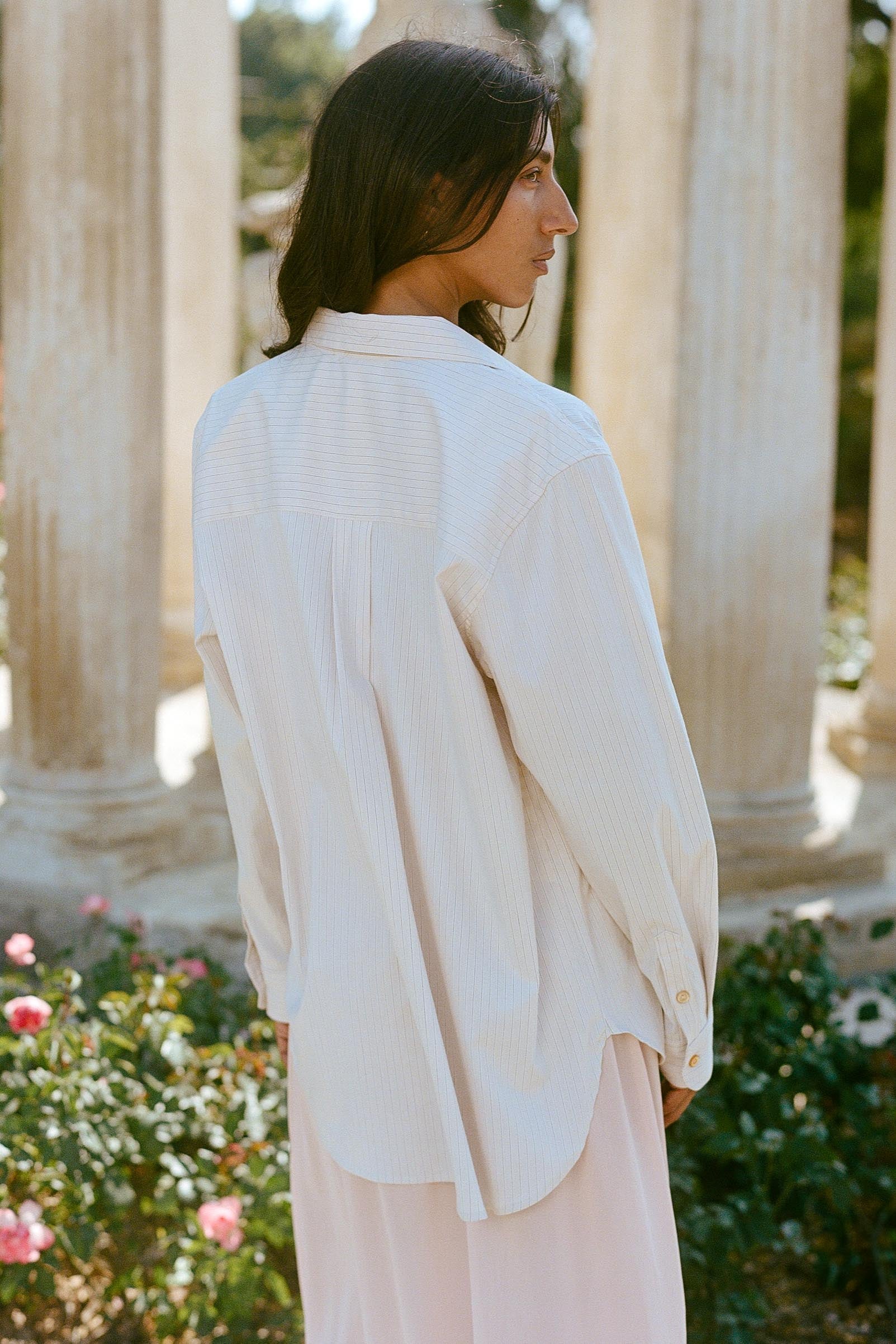The Mirren Shirt | Alabaster Pinstripe - Image 5