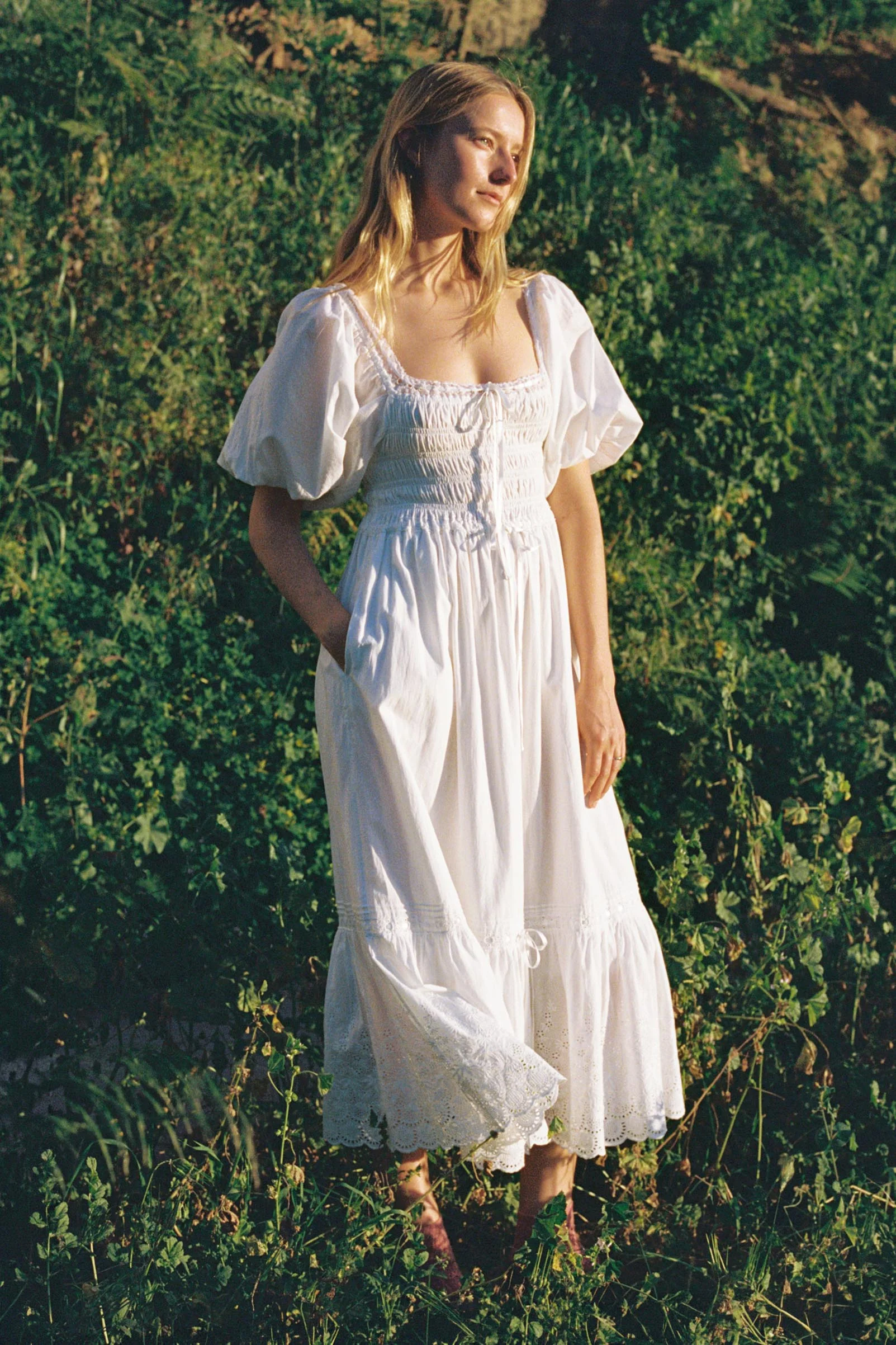 The Ricarda Dress Petites | Alabaster - Image 3