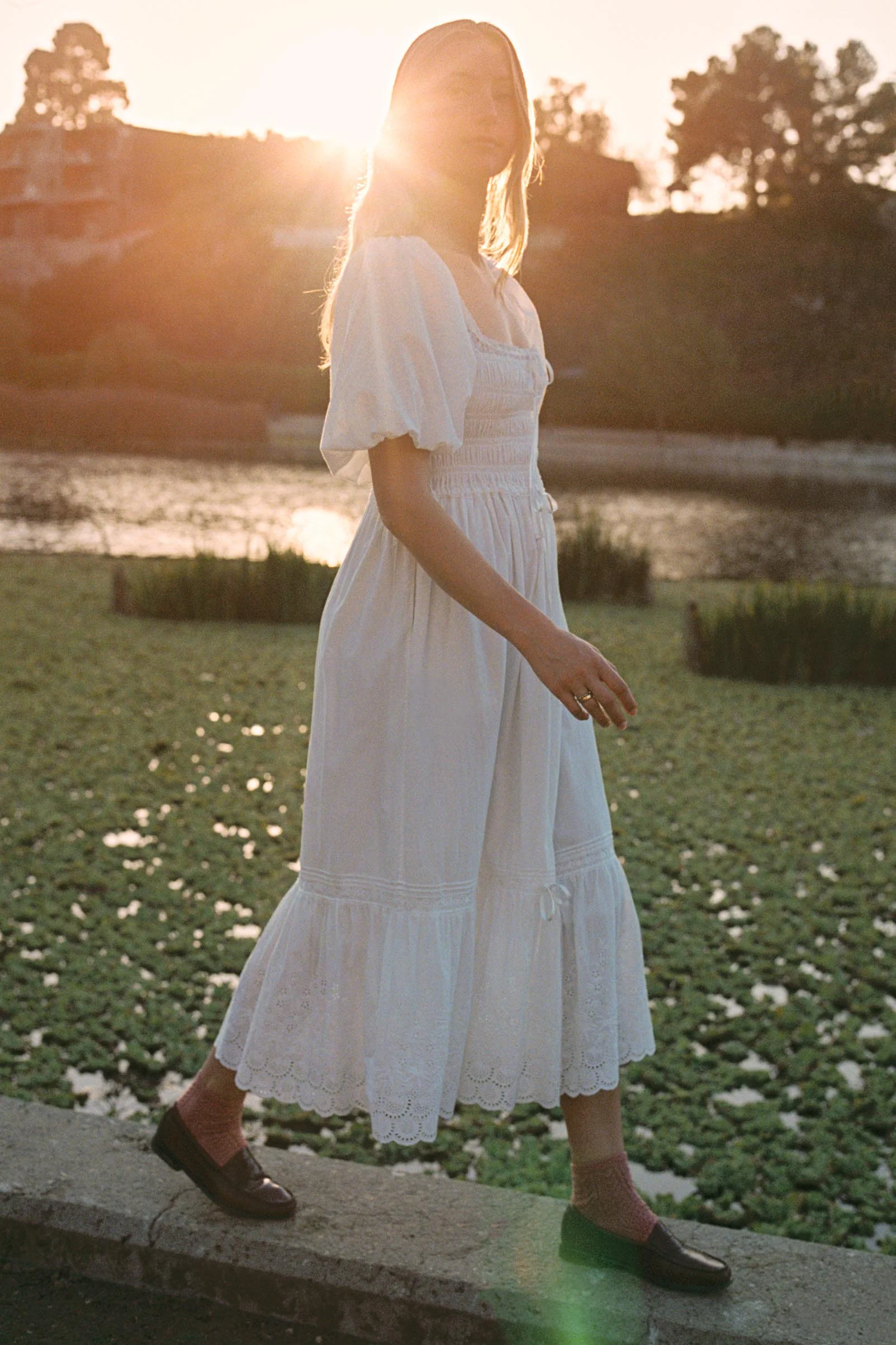 The Ricarda Dress Petites | Alabaster - Image 9