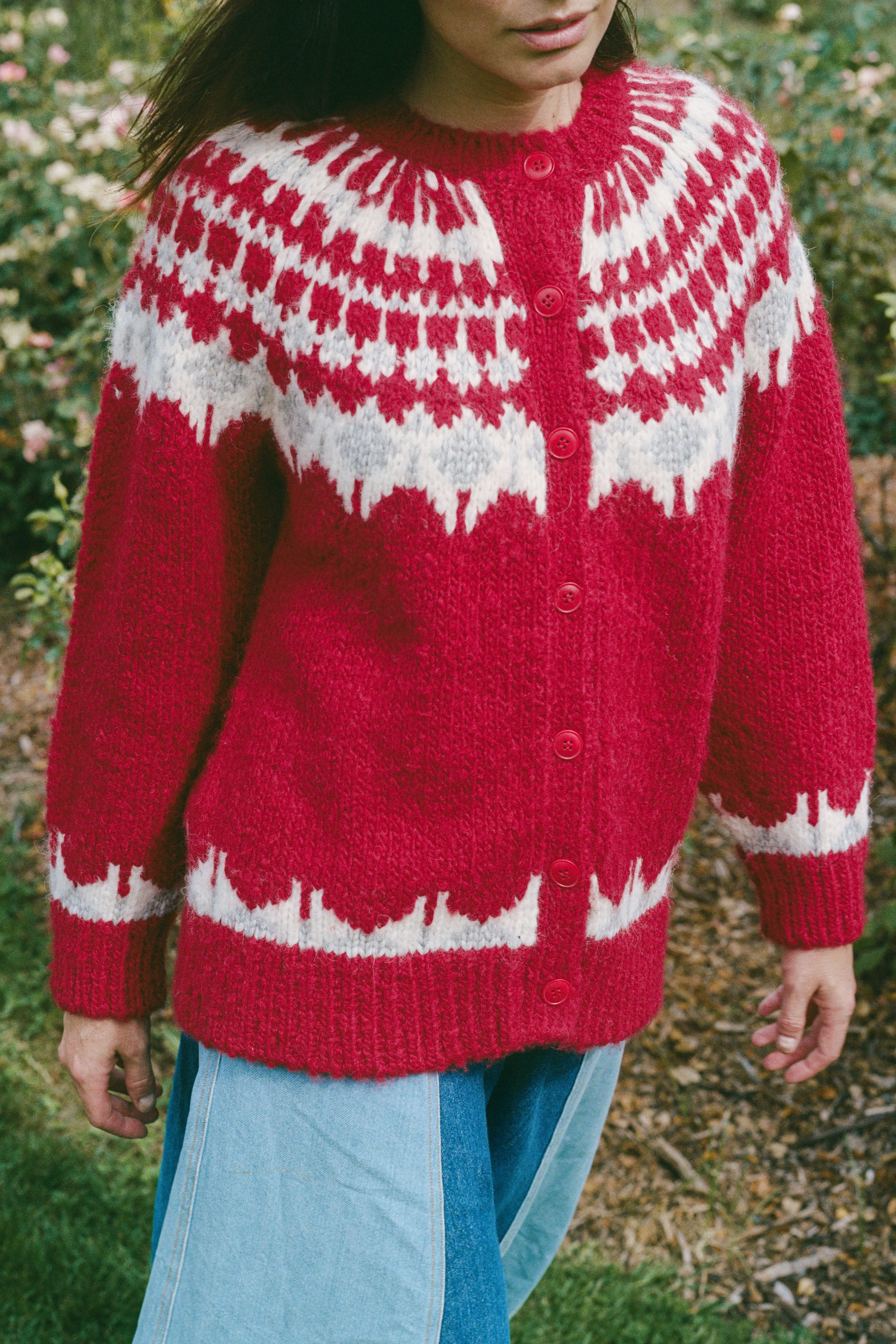 The Thora Cardigan | Beetroot - Image 5