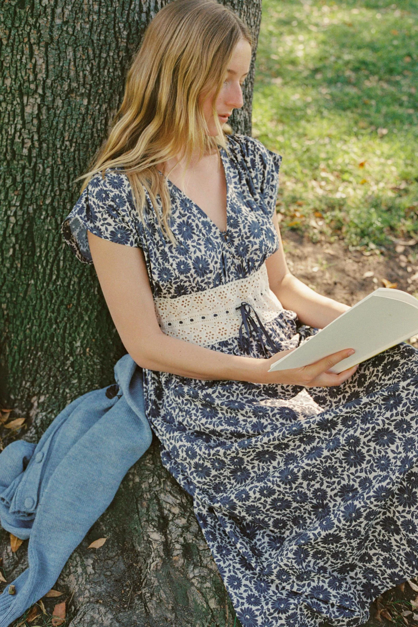 The Trisha Dress | Aster Fields Navy - Image 2