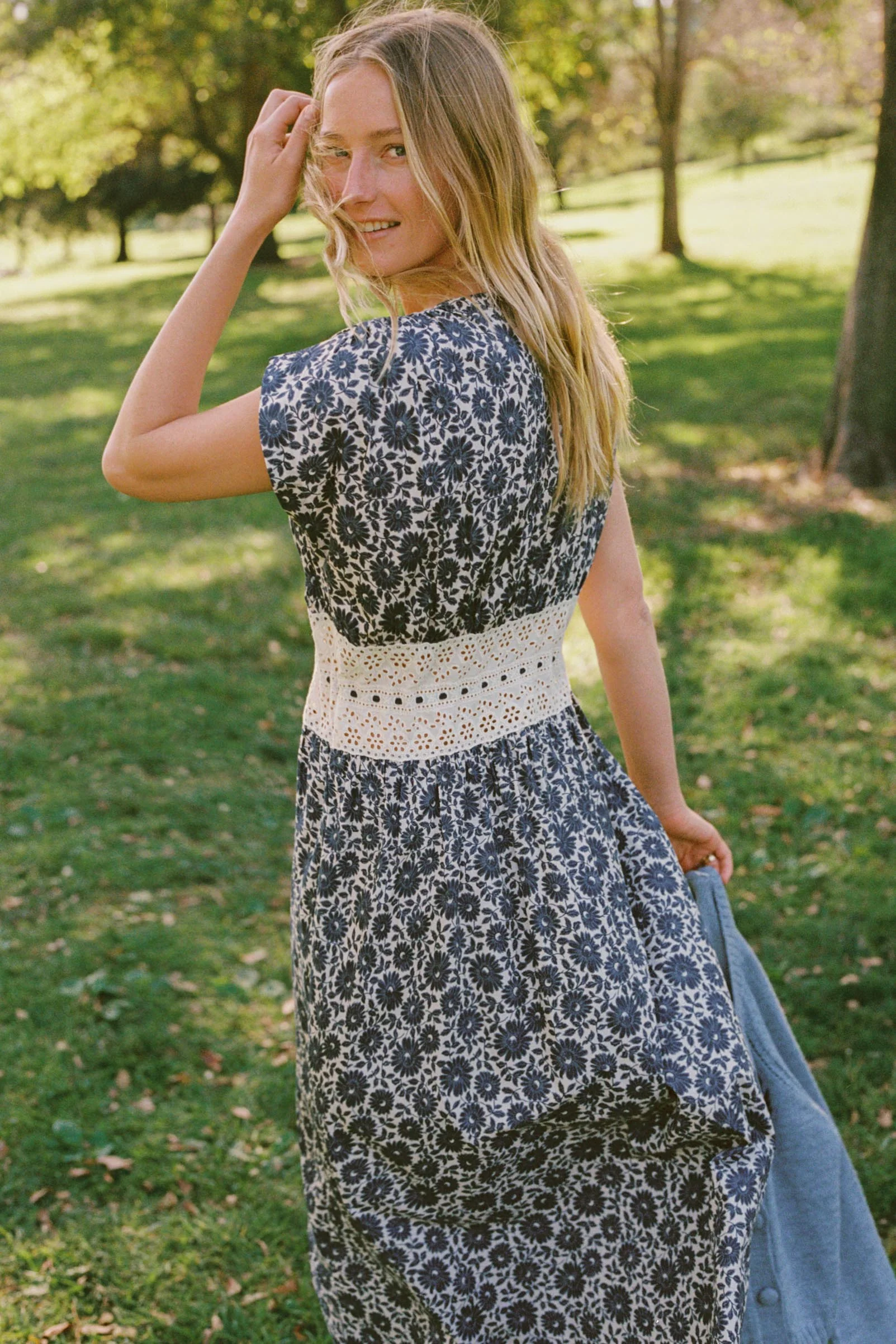The Trisha Dress | Aster Fields Navy - Image 3