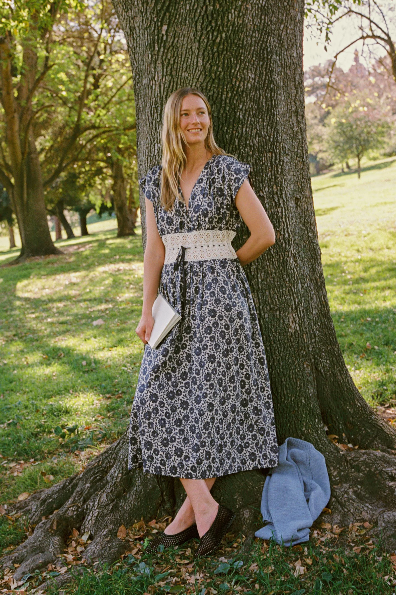 The Trisha Dress | Aster Fields Navy - Image 4
