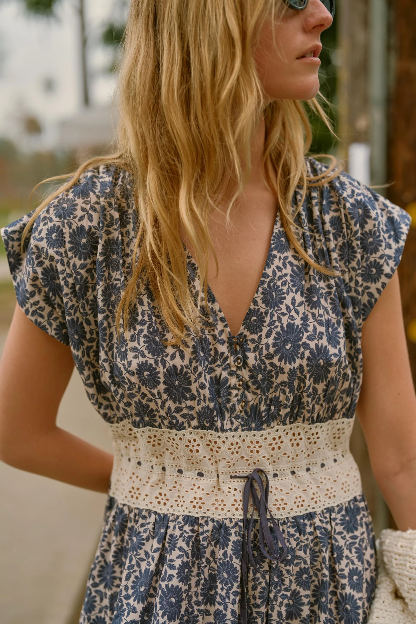 The Trisha Dress | Aster Fields Navy - Image 5