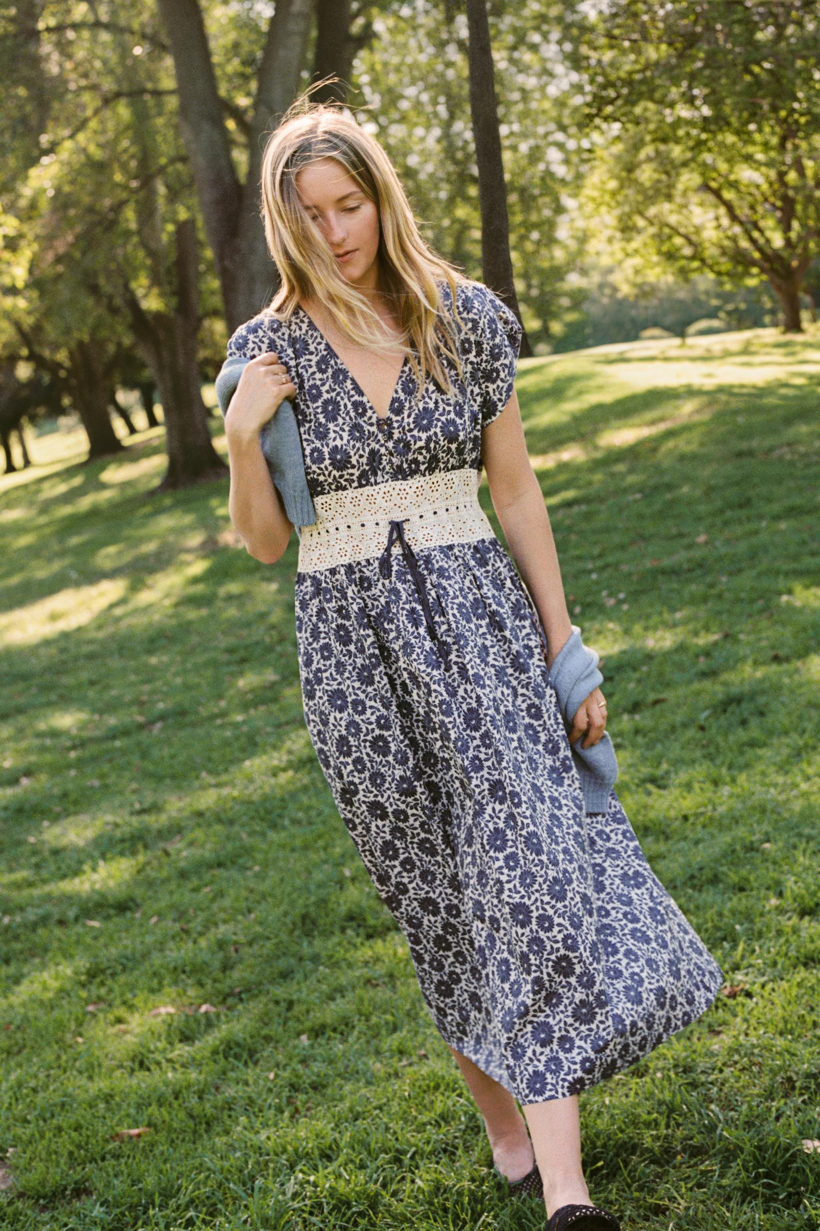 The Trisha Dress | Aster Fields Navy - Image 6