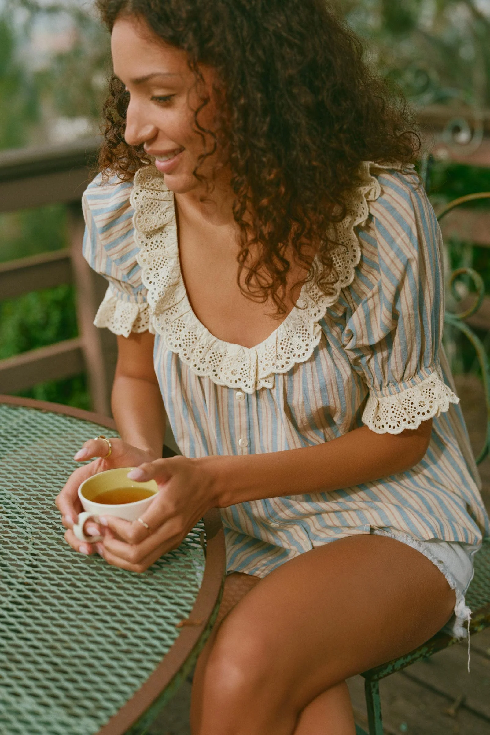The Valentina Blouse | Antique Stripe - Image 2