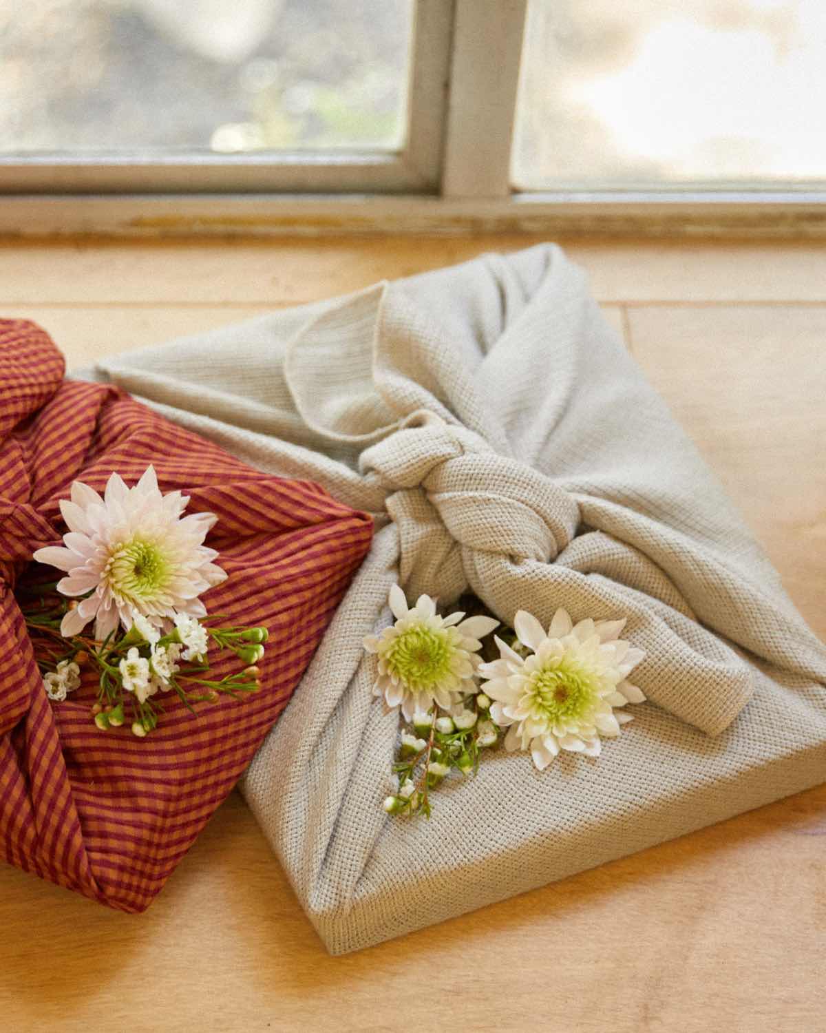 Upcycled Gift Wrapping | Honeydew Gingham - Image 3